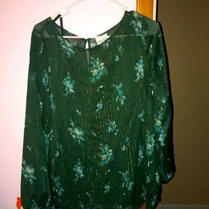 Ava & Viv sheer top and camisole shirt